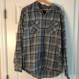 Large gray Hurley flannel